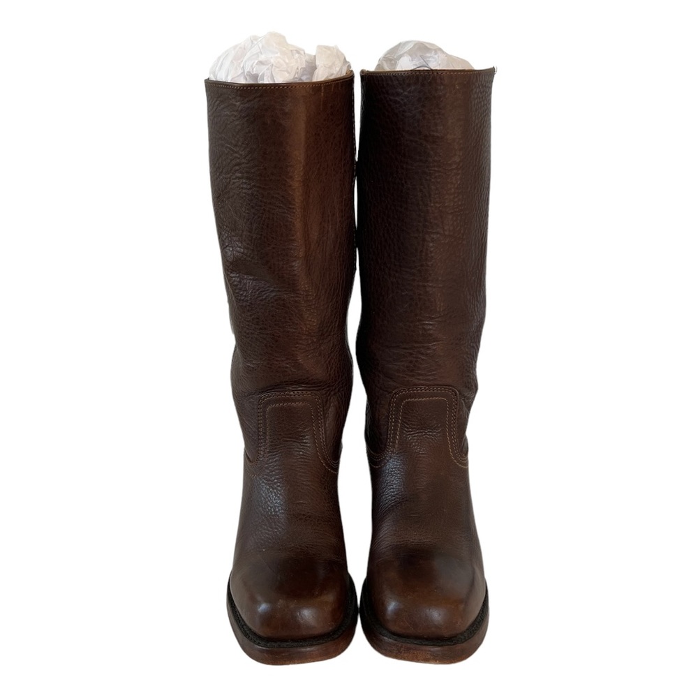 Frye Dark Brown Leather Vintage Campus Boot Size 9 - Picture 3 of 12